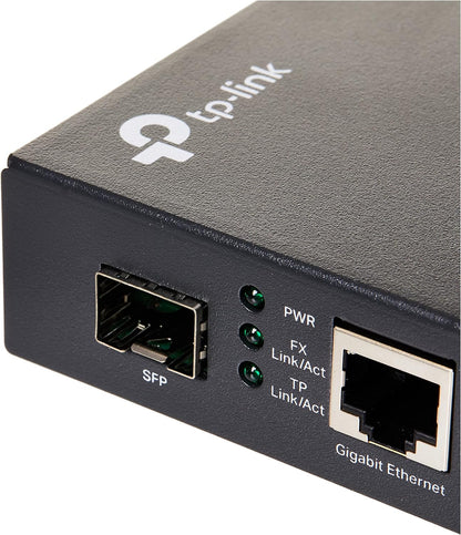 TP-Link Gigabit SFP Media Converter, Complies with IEEE 802.3ab and IEEE 802.3z, FX Port Supports Hot-Swappable (MC220L