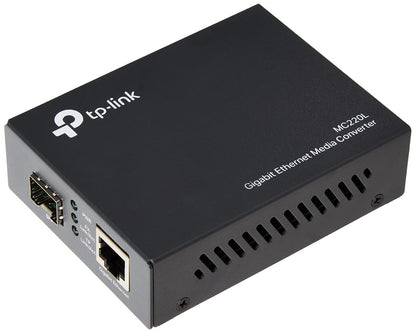 TP-Link Gigabit SFP Media Converter, Complies with IEEE 802.3ab and IEEE 802.3z, FX Port Supports Hot-Swappable (MC220L