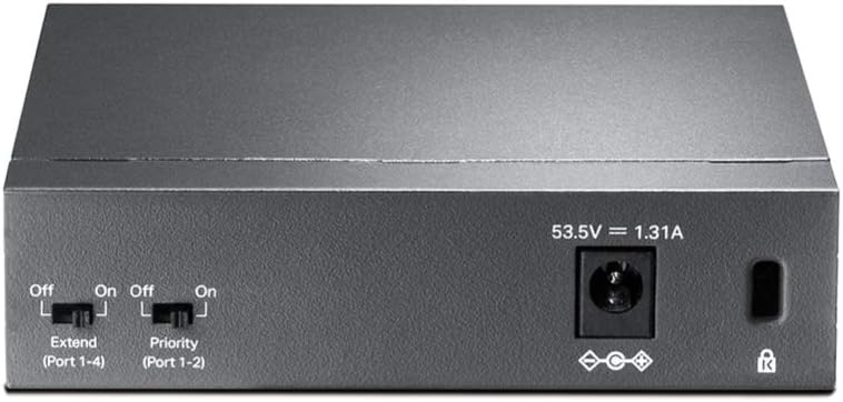 TP-Link PoE Switch 10/100Mbps ports, 4 PoE+ ports up to 30 W for each PoE port and 67 W for all PoE ports, Metal Casing, Plug and Play, Ideal for IP Surveillance and Access Point (TL-SF1005P