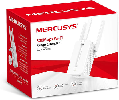 Mercusys WiFi N Repeater 300Mbps WiFi Network Extender Wireless Amplifier MW300RE (N300, 2 External Antenna