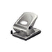 Rapid FMC40 2 Hole Punch, Punches up to 40 Sheets, Adjustable Guide Bar, Metal, Silver, 21835602 Brilliant Silver 40 Sheets