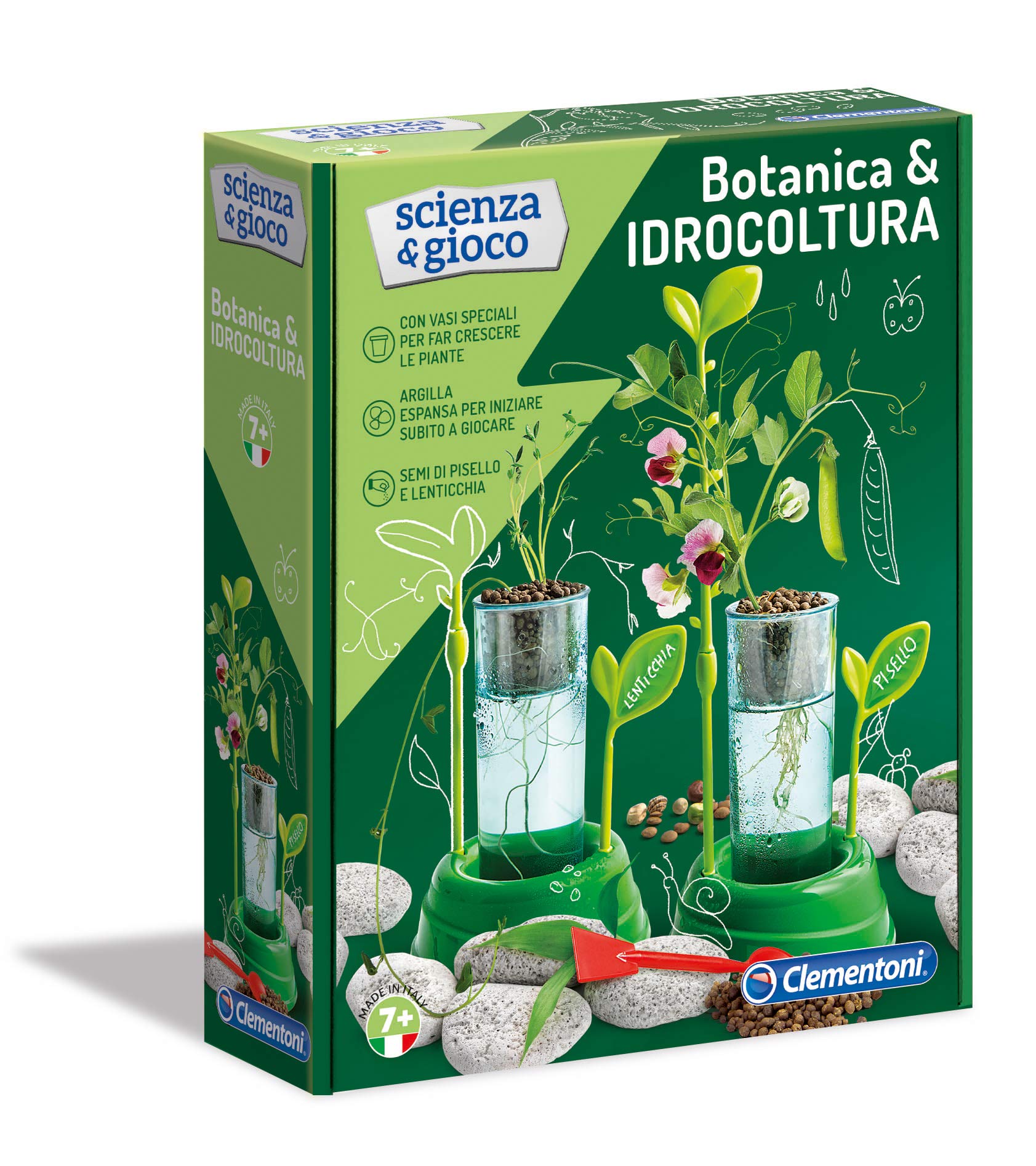 Clementoni Wetenschap en spel - Botanische & Hydrocultuur Wetenschapsspel voor kinderen, 8 jaar, meerkleurig, 19151