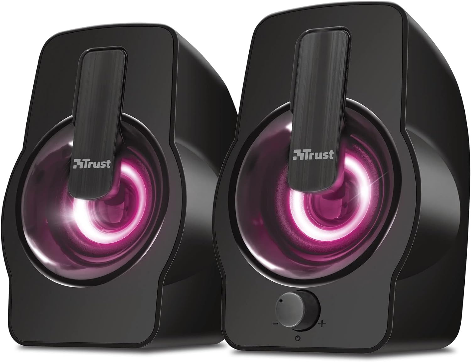 Trust Gemi RGB LED 2.0 PC Speakers for Computer and Laptop, 12 W, USB Powered, Illuminated - Black