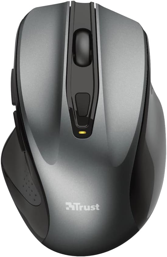 Trust Nito Wireless Mouse, 6 Buttons, 800-2200 DPI, Ergonomic, USB Micro-receiver, PC/Mac/Macbook/Laptop/Chromebook