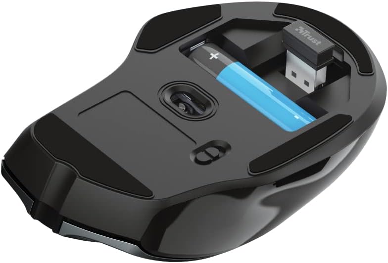 Trust Nito Wireless Mouse, 6 Buttons, 800-2200 DPI, Ergonomic, USB Micro-receiver, PC/Mac/Macbook/Laptop/Chromebook
