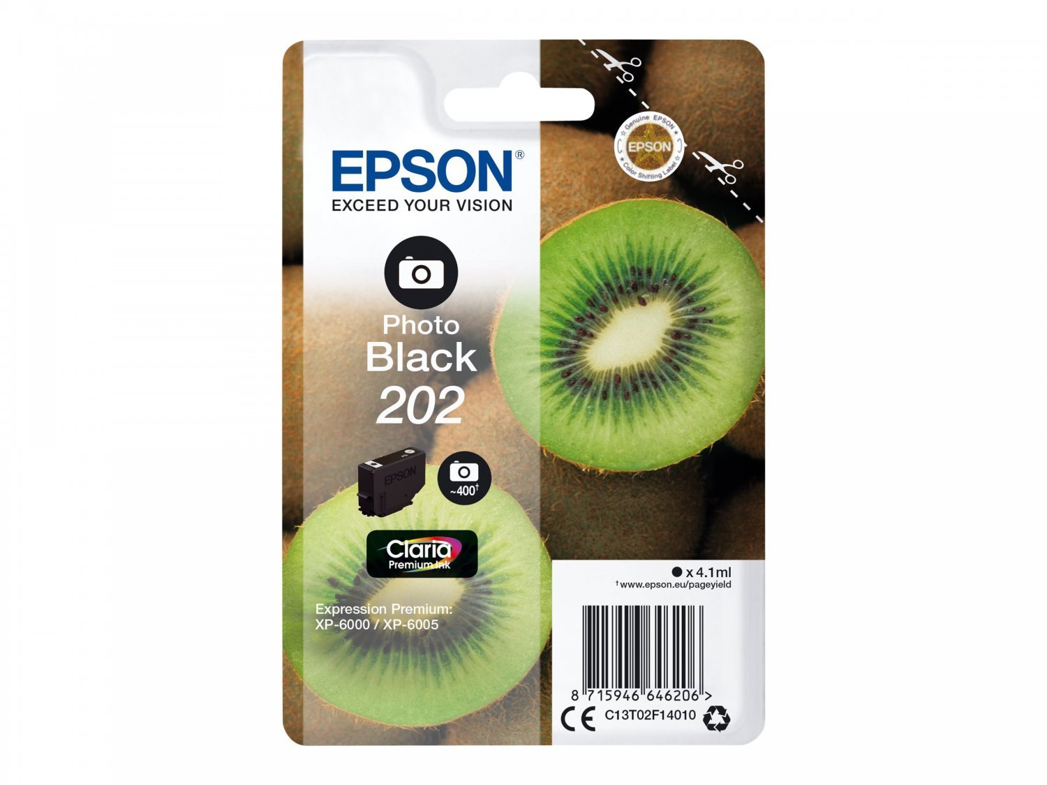 Epson 202 4.1ml 400 pagine Nero per foto cartuccia d'inchiostro
