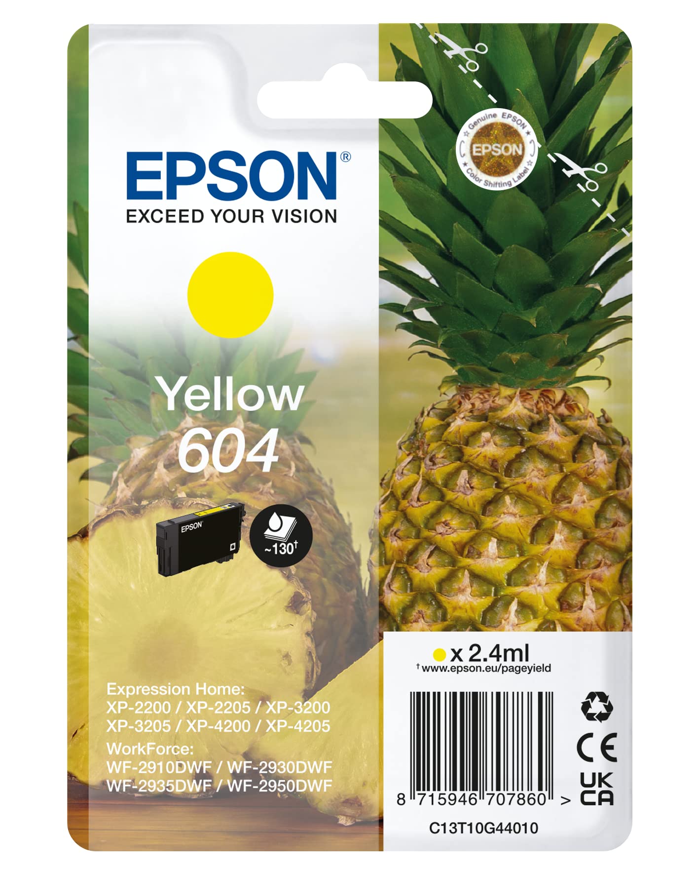 Epson Original Ink - Yellow Cartridge 604 Standard Size