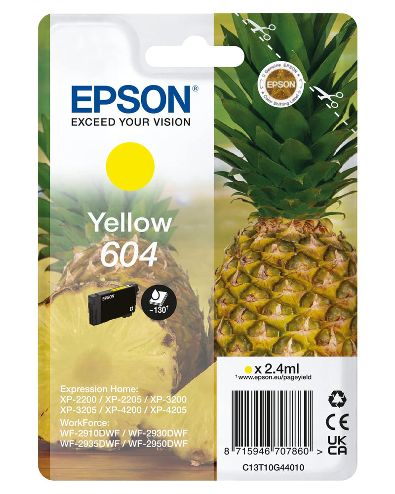 Epson Original Ink - Yellow Cartridge 604 Standard Size