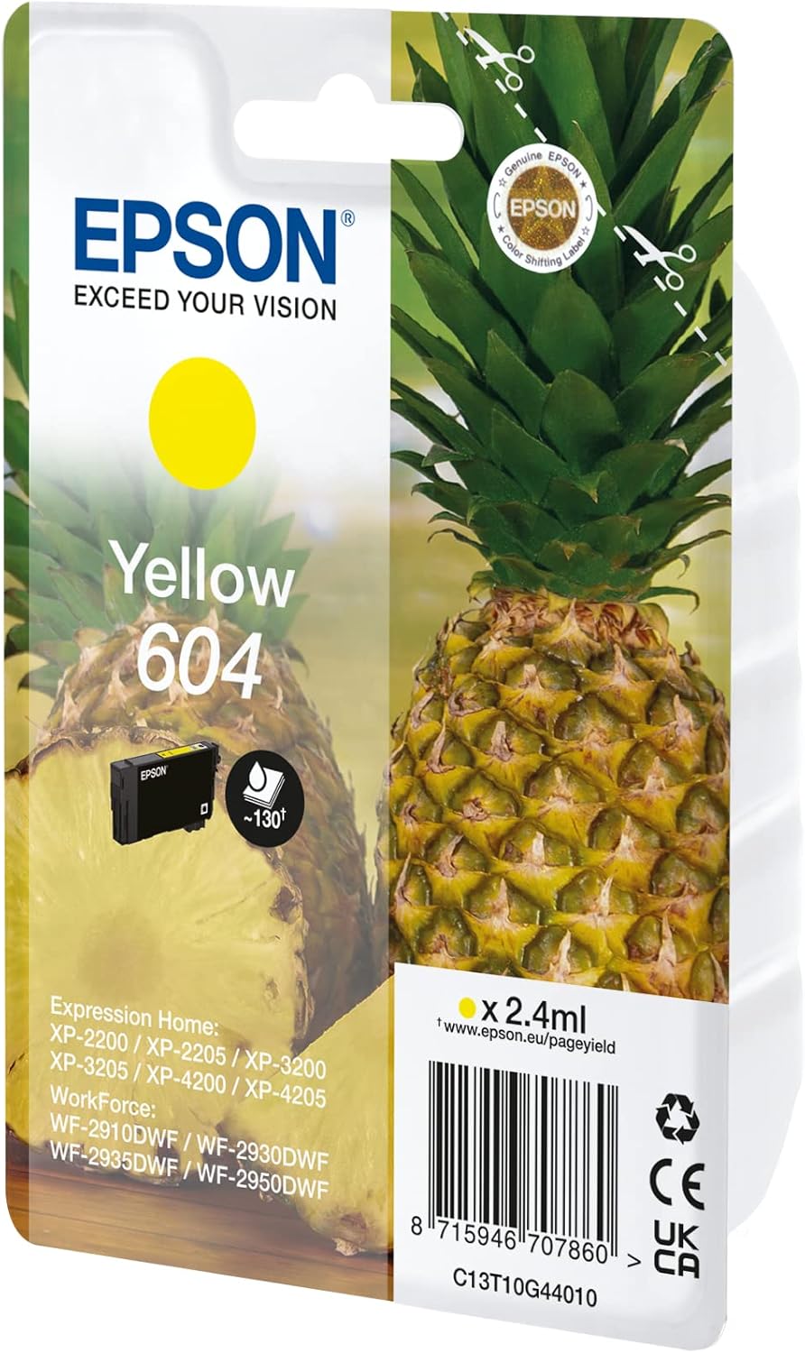 Epson Original Ink - Yellow Cartridge 604 Standard Size