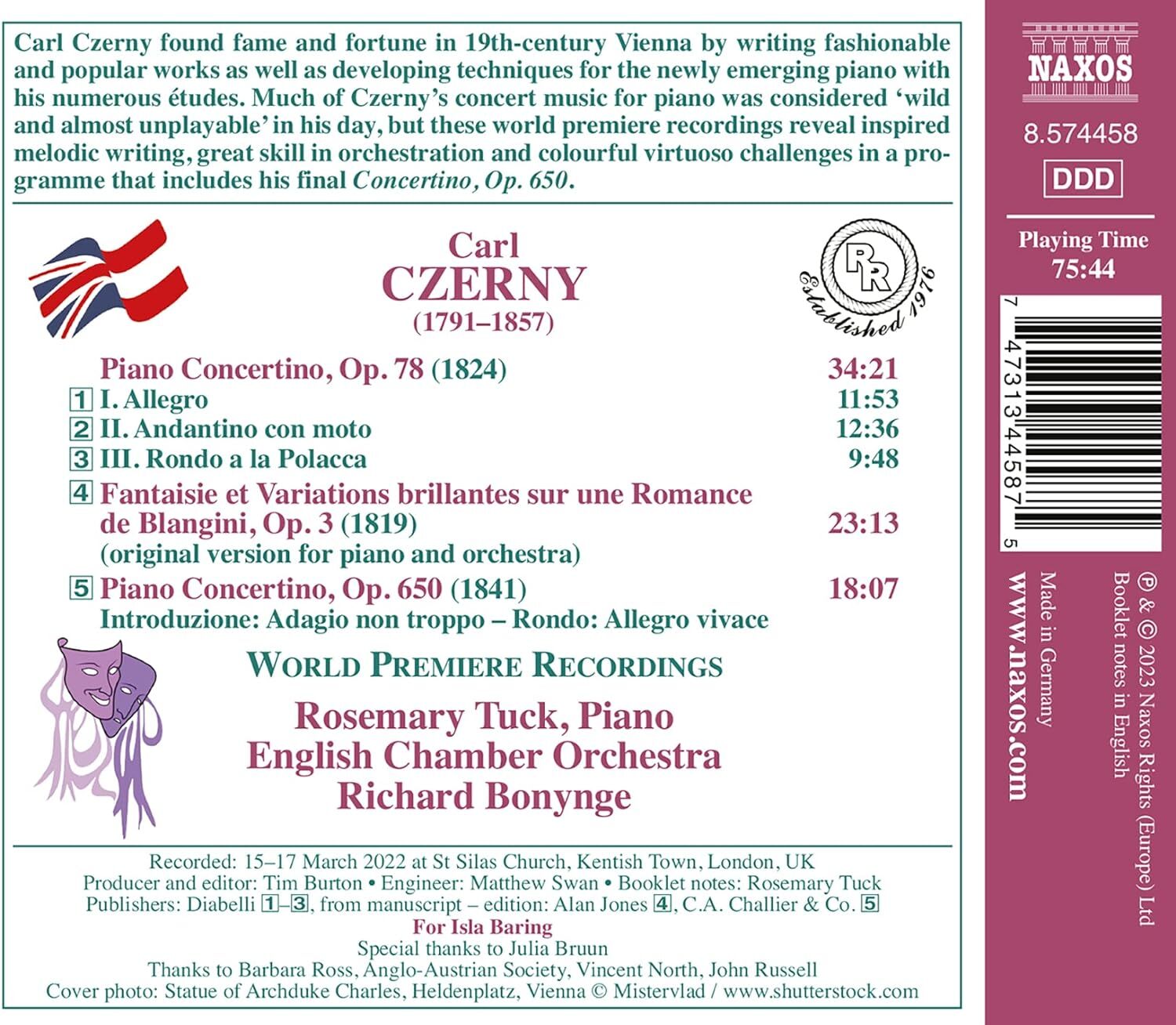 Carl Czerny: Piano Concertinos, Opp. 78 and 650/...