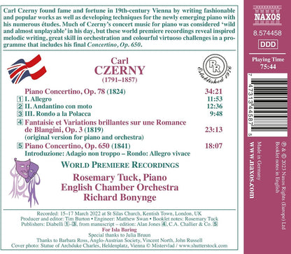 Carl Czerny: Piano Concertinos, Opp. 78 and 650/...