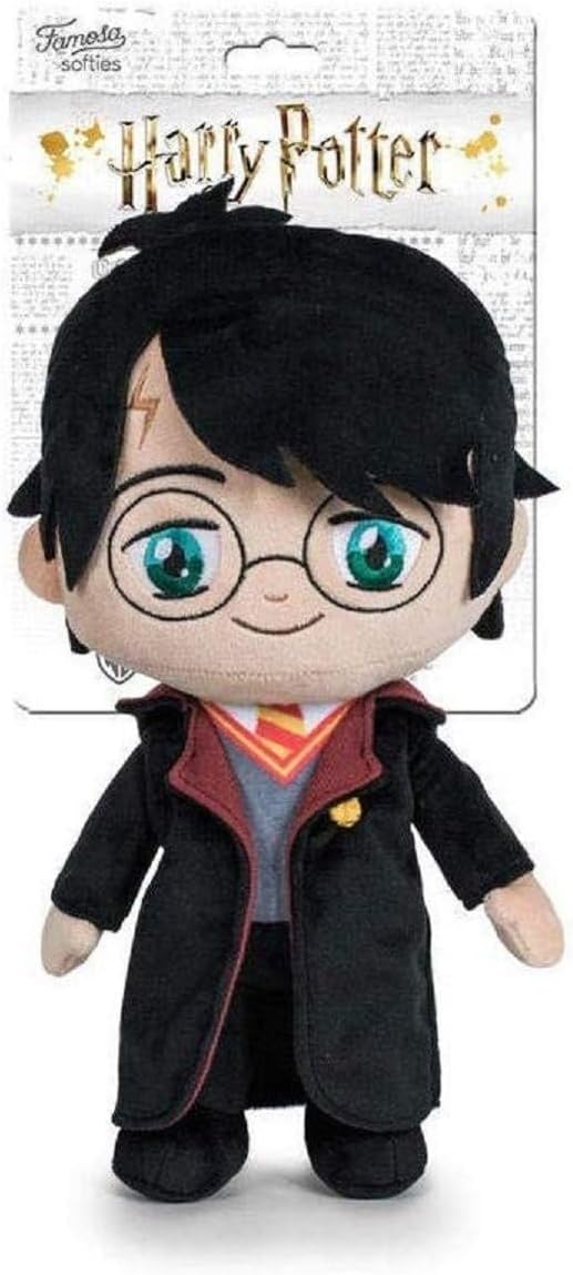 P:os 33894 - Harry Potter Plüschfigur erwachsen, ca. 29 cm groß, originalgetreu gestaltet, aus weichem Polyester, ein Muss für alle Fans des bekannten Zauberers