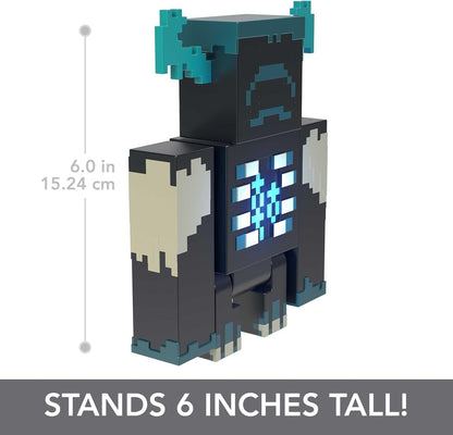 Mattel Minecraft Toys Warden Action Figure with Lights, Sounds and Accessories, Gift for Kids, HHK89