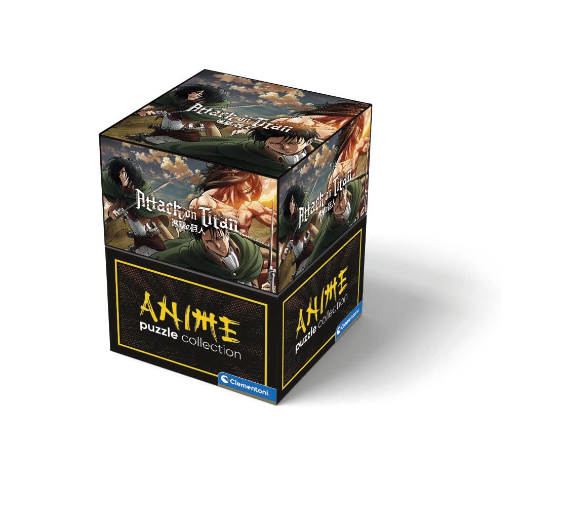 Clementoni - Puzzle Adulto Attack on Titans 500 Piezas Caja Cubo edición Especial - Desde 14 años (35138)
