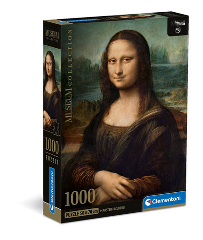 Clementoni - Museum Collection-Leonardo, Gioconda-1000 Adult Pieces, Art, Puzzle Paintings, Famous Paintings, Made in Italy, Multicolor, 39708
