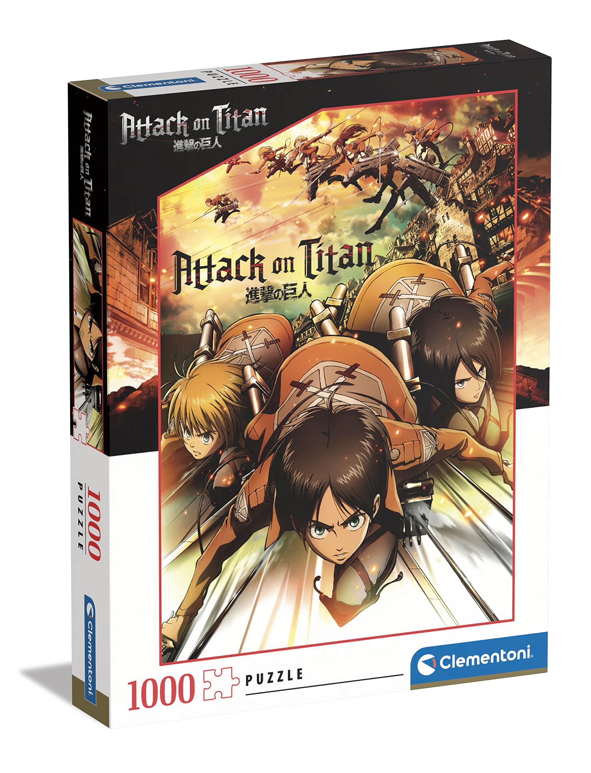Clementoni 39727 Attack On Titans, Puzzle 1000 Teile Für Erwachsene Und Kinder 10 Jahren, Geschicklichkeitsspiel Für Die Ganze Familie
