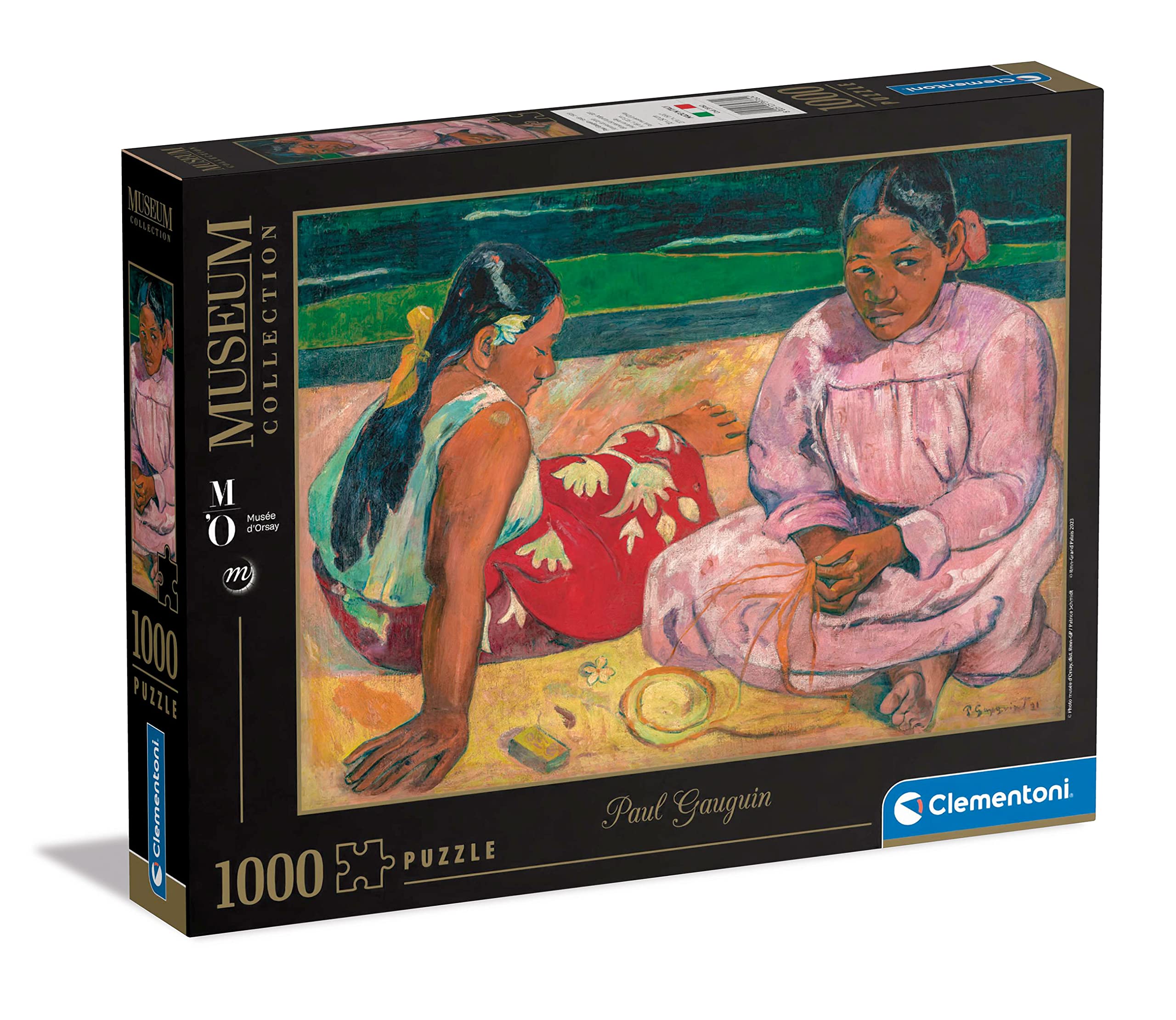 Clementoni - Puzzle Adulto 1000 Piezas Colección Museos - Museo D´Orsay - Gauguin, Mujeres de Tahiti - Desde 14 años (39762