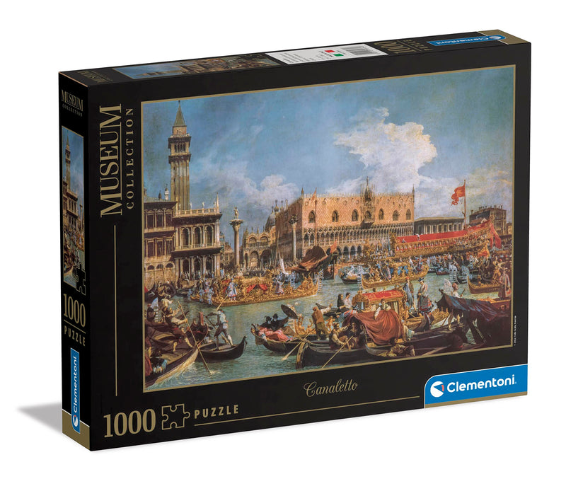 Clementoni - Puzzle Adulto 1000 Piezas Colección Museos - Canaletto, Regreso de Bucintoro en el día de la Ascensión - Desde 14 años (39764