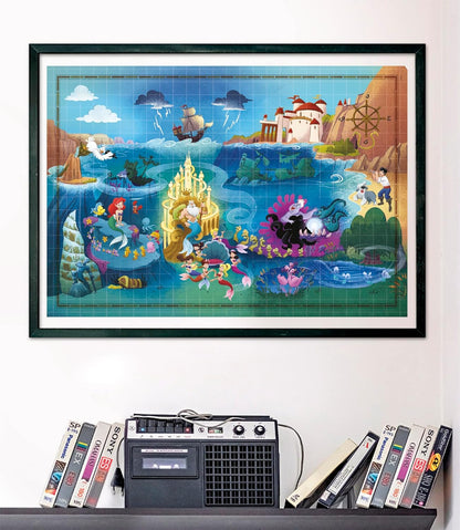 Clementoni 39783 Disney Little Mermaid-1000 Pieces-Adult Jigsaw Puzzles, Made in Italy, Multi-Coloured