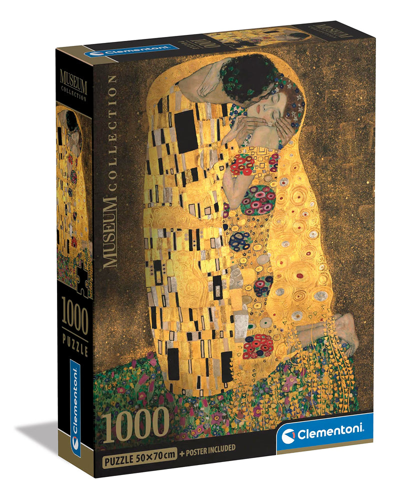 Clementoni Museum Collection – The Kiss – 1000 Piezas – Puzle para Adultos, Arte, Puzzles, Cuadros, Pinturas Famosas, Fabricado en Italia, Multicolor (39790