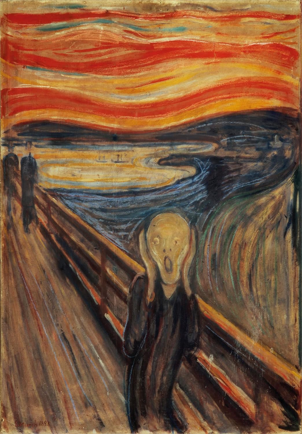 Clementoni 39791 Museum Collection-The Scream-1000 Pieces-Adult Jigsaw Puzzles, Art, Famous Paintings, Made in Italy, Multi-Coloured