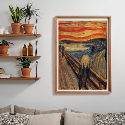 Clementoni 39791 Museum Collection-The Scream-1000 Pieces-Adult Jigsaw Puzzles, Art, Famous Paintings, Made in Italy, Multi-Coloured