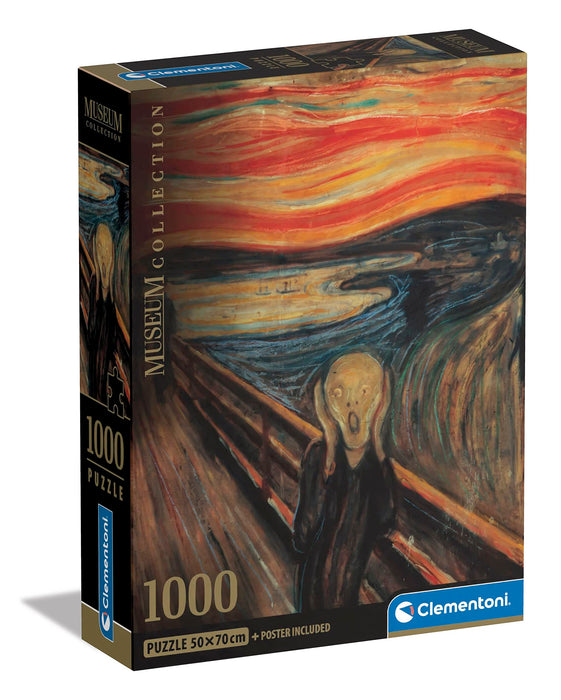Clementoni Museum Collection – The Scream – 1000 Piezas – Puzle para Adultos, Arte, Puzzles, Cuadros, Pinturas Famosas, Fabricado en Italia, Multicolor (39791
