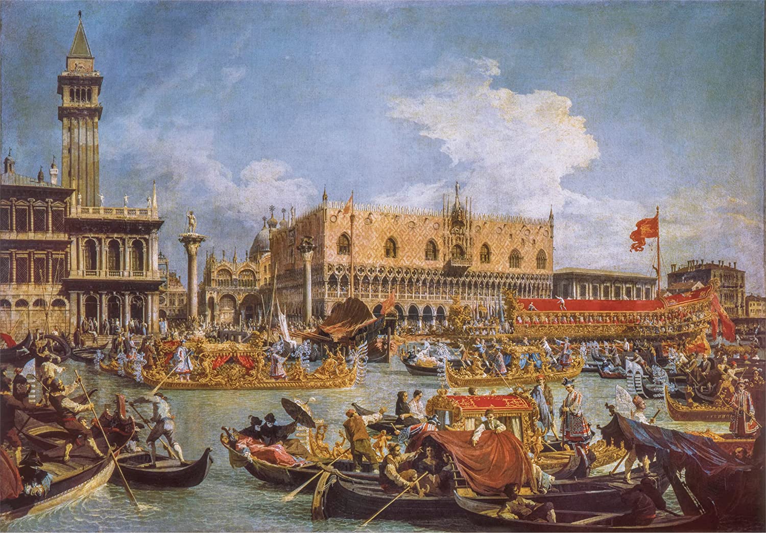 Clementoni 39792 Italy Museum Collection Canaletto, The Return of The Bucentaur at The Molo on Ascension Day 1000 Pieces, Jigsaw Puzzle, Multi-Coloured
