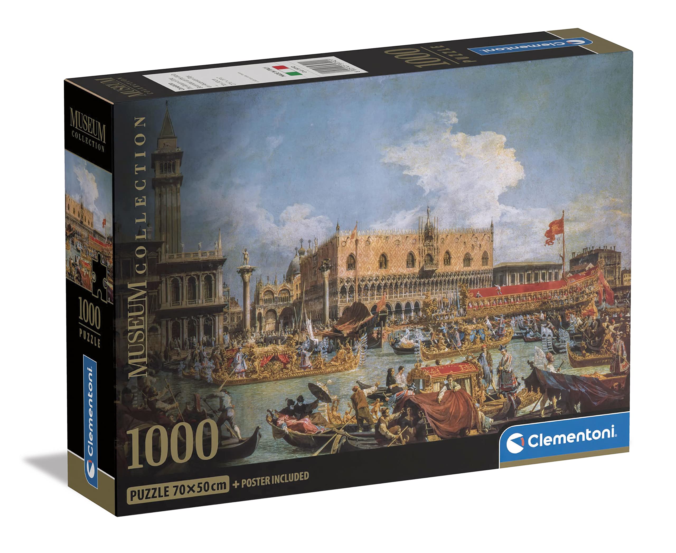 Clementoni 39792 Italy Museum Collection Canaletto, The Return of The Bucentaur at The Molo on Ascension Day 1000 Pieces, Jigsaw Puzzle, Multi-Coloured