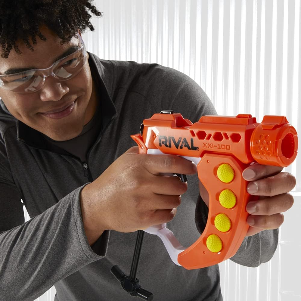 Nerf Rival Curve Shot – Flex XXI-100 Blaster – Fire Rounds to Curve Left, Right, Downwards or Fire Straight