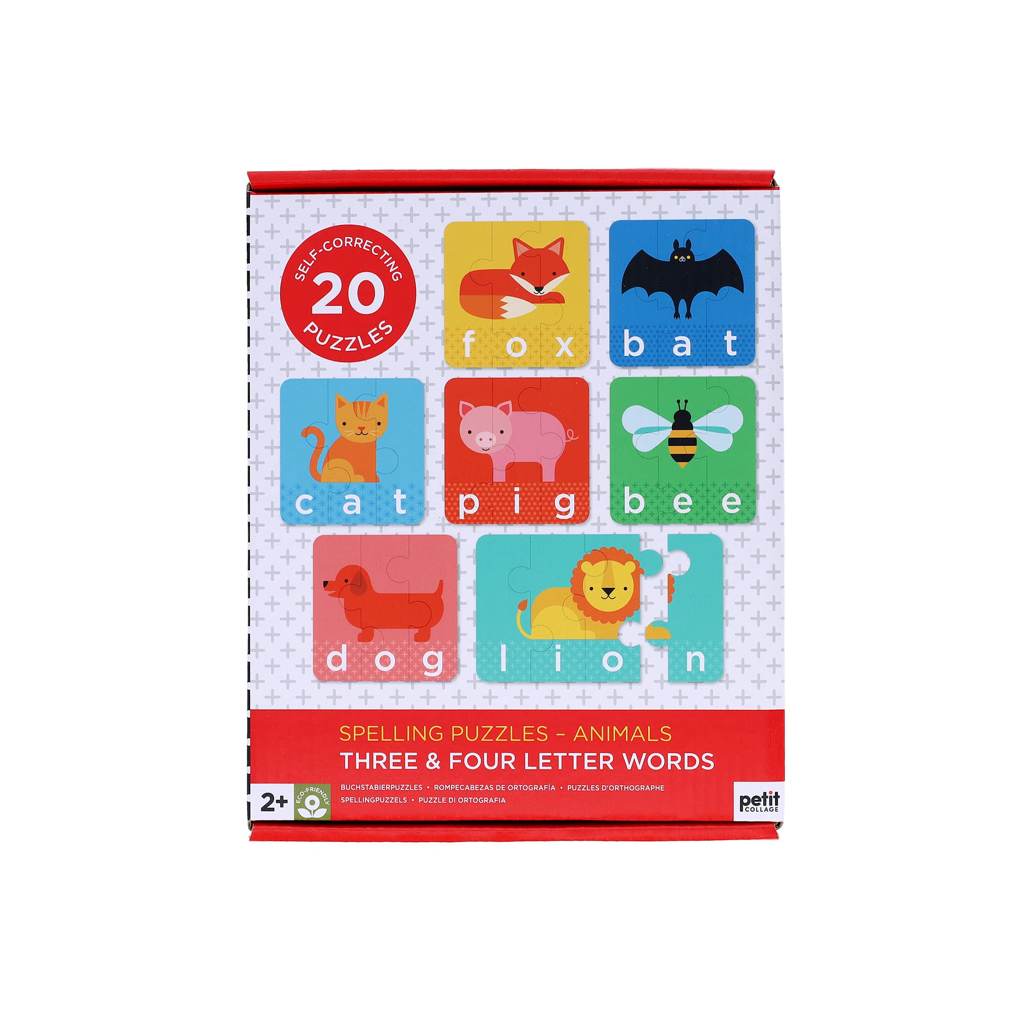 Petit Collage- Unicornios Animals Juego magnético, Multicolor, Talla única (810073342651