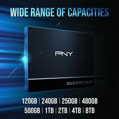 PNY CS900 Internal SSD SATA III, 2.5 Inch, 2TB, Read speed up to 550MB/s