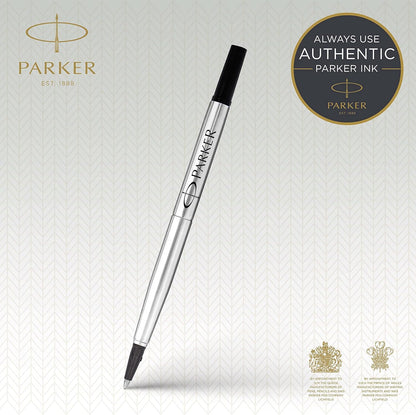 Parker IM Rollerball Pen | Matte Black with Black Trim | Fine Point with Black Ink Refill | Gift Box