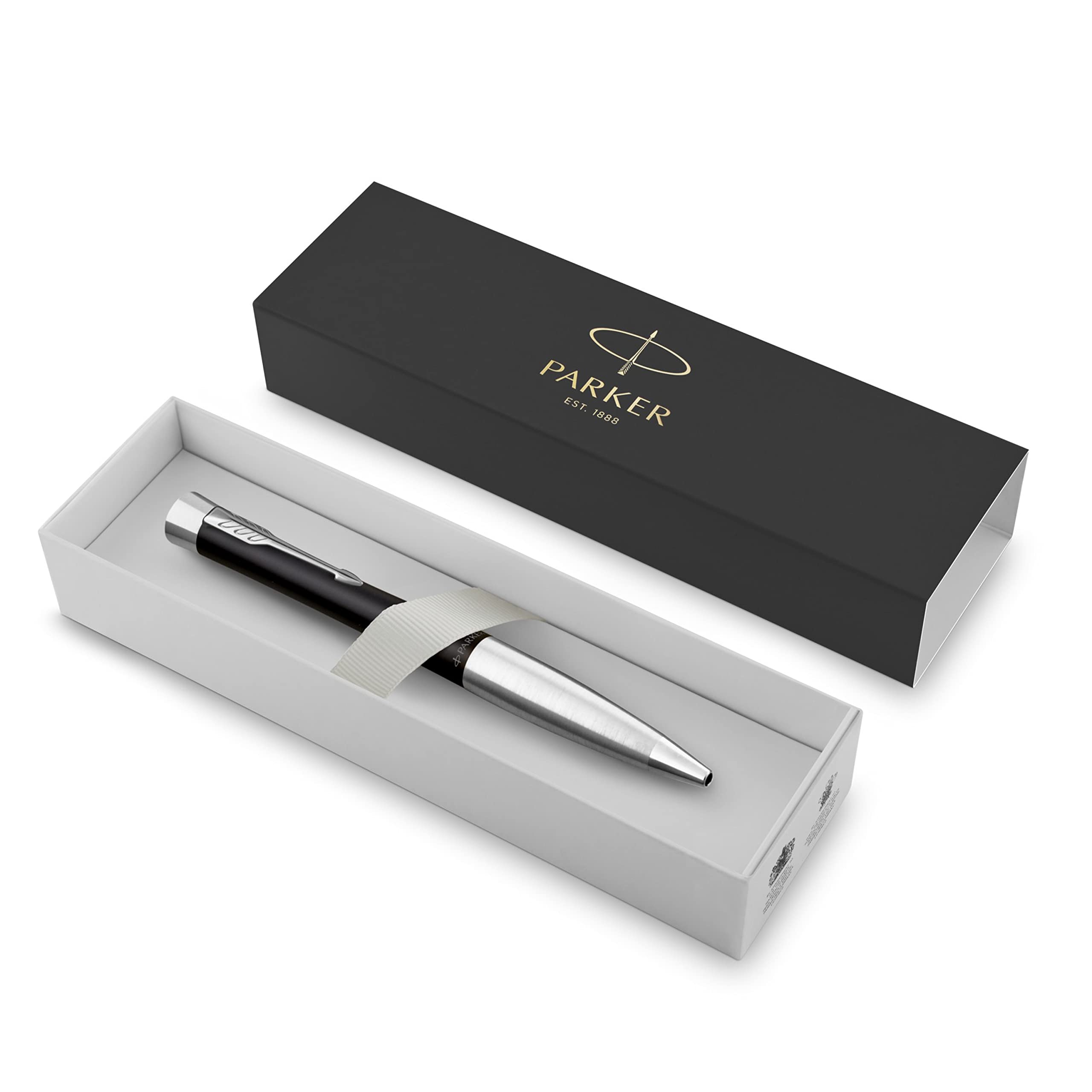Parker Jotter Originals Fountain Pen Classic White Finish Medium Nib Blue & Black Ink