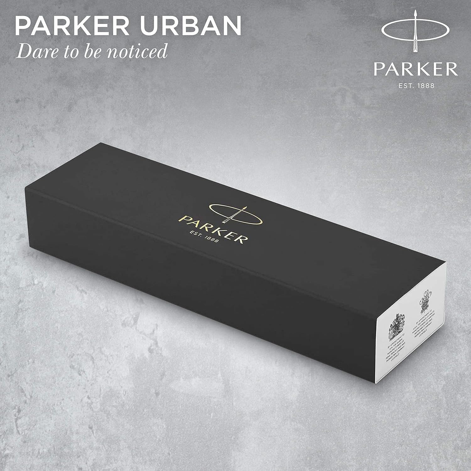 PARKER Urban Twist Ballpoint Pen | Muted Black with Gold Trim | Medium Point Blue Ink Refill | Gift Box