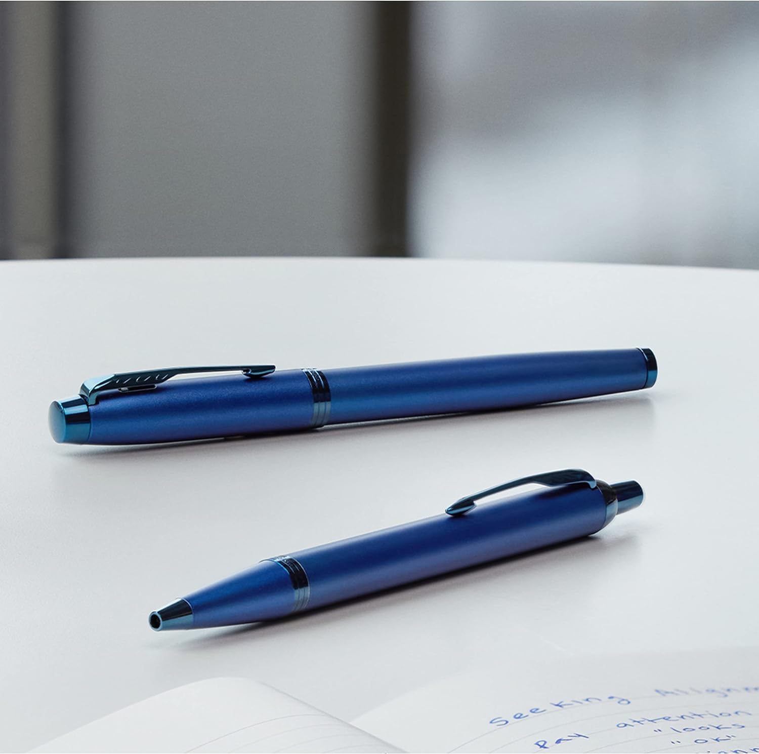 Parker IM Monochrome Ballpoint Pen, Blue Finish and Trims, Medium Point with Blue Ink, Gift Box