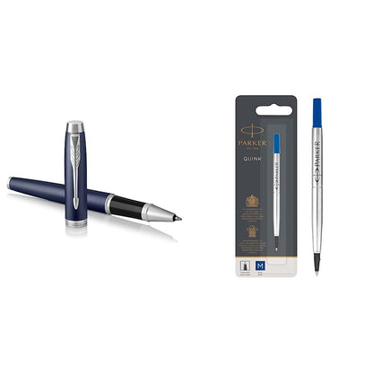 Parker IM Rollerball Pen | Matte Blue | Fine Point Black Ink | Gift Box
