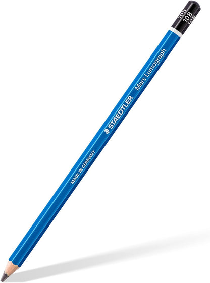 STAEDTLER 100-10B Mars Lumograph Graphite Pencils for Drawing and Sketching - 10B (Box of 12