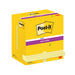 Post-it Super Sticky Notes Canary Yellow, Pack of 12 Pads, 90 Sheets per Pad, 76 mm x 127 mm- Extra Sticky Notes For Note Taking, To Do Lists & Reminders