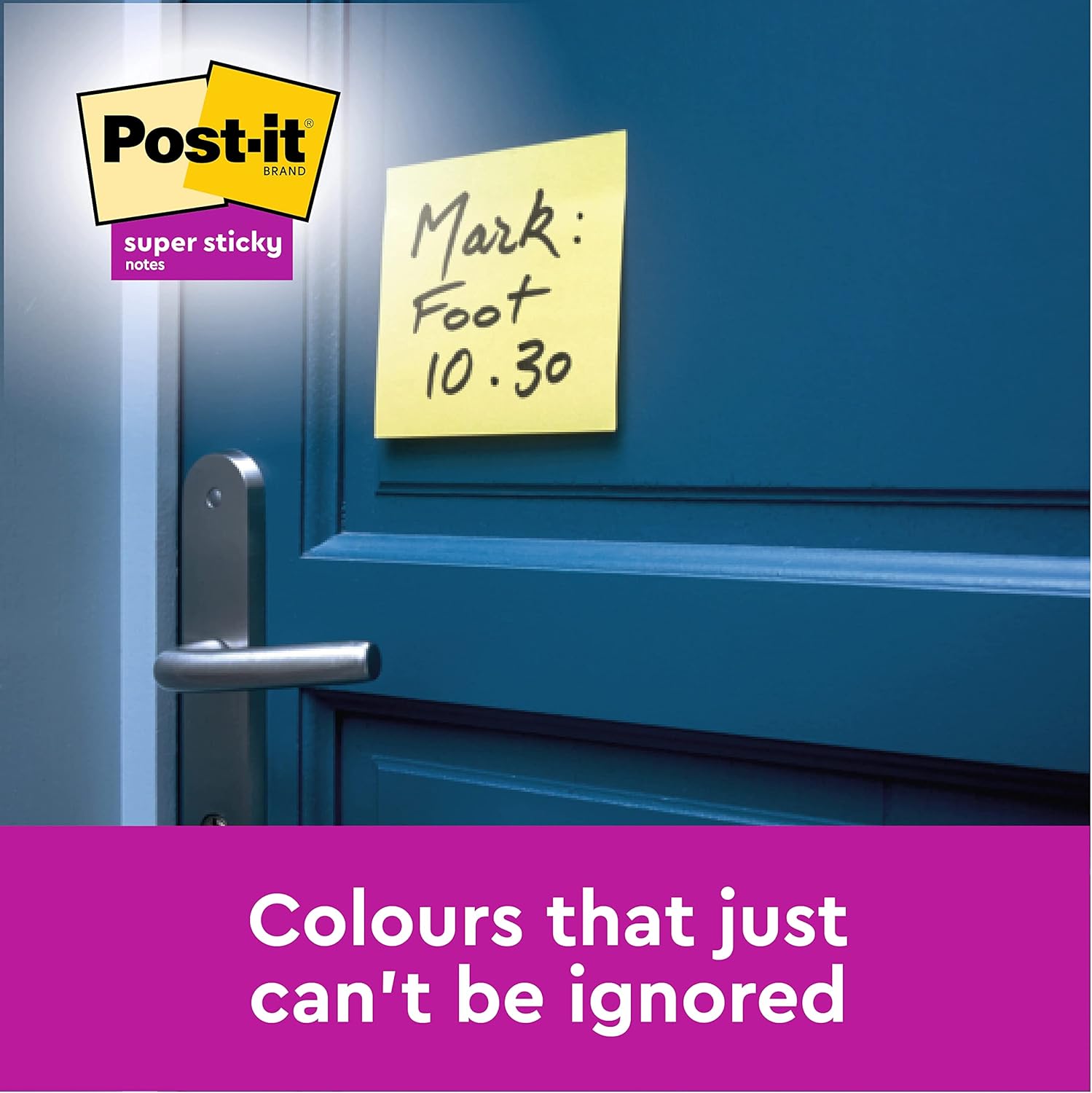 Post-it Super Sticky Notes Canary Yellow, Pack of 12 Pads, 90 Sheets per Pad, 76 mm x 127 mm- Extra Sticky Notes For Note Taking, To Do Lists & Reminders