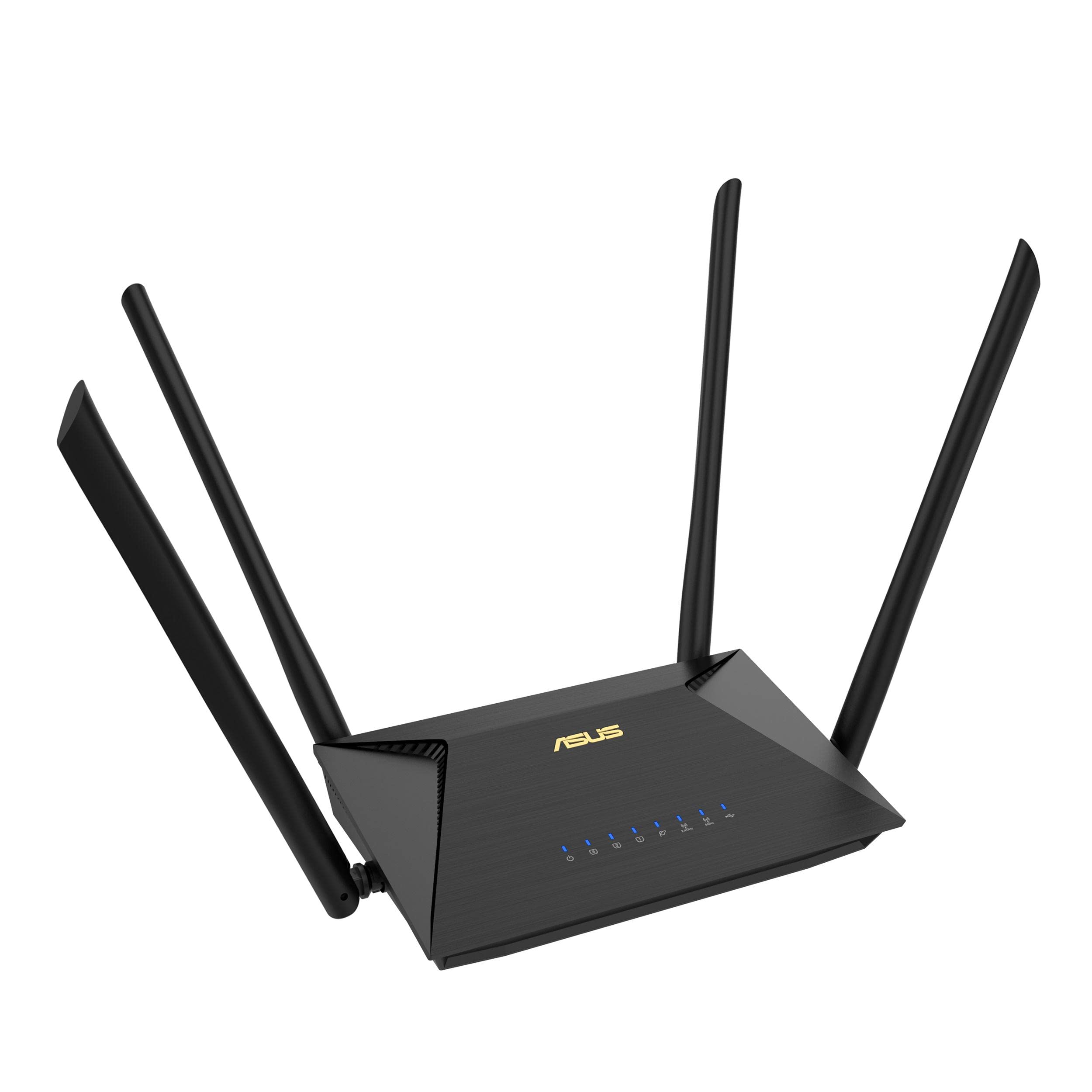 ASUS RT-AX53U Home Office Router kombinierbarer Router (Tethering als 4G und 5G Router-Ersatz, WiFi 6 AX1800, Gigabit, Quad-Core CPU, USB, AiProtection