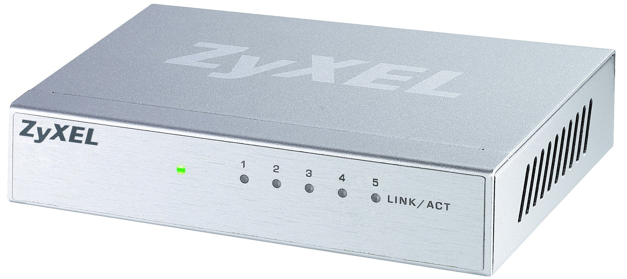 Zyxel 5-Port Desktop Gigabit Ethernet Switch - custodia metallica, Garanzia a Vita