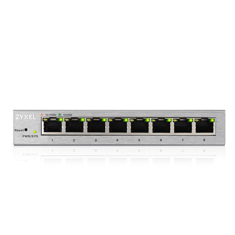 Zyxel 8 Port Gigabit Web Managed Switch | Plug & Play | Supporto VLAN, QoS, IGMP & LAG | Senza Ventilatore