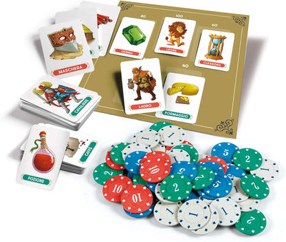 Clementoni Fair Merchant Deluxe Edition Board Games, Multicoloured, 16183 Card Game Mercante in Fiera Deluxe (Italian Language Version)