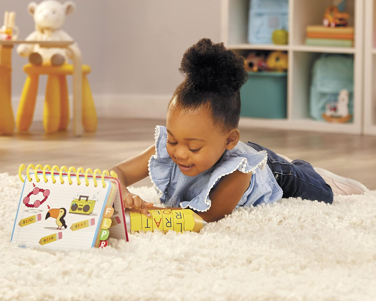 little tikes Learn & Play 100 Words Spell & Spin Pencil - Includes Letters, Spelling, Vocabulary, Phonetics, Alphabet, Sounds - Preschool Education & Learning - For Toddlers Aged From 3 Years