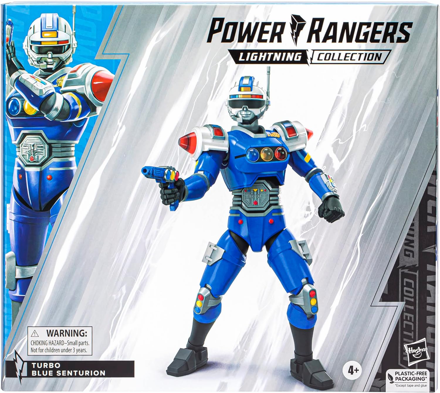 Power Rangers Lightning Collection Turbo Blue Senturion 6.6-inch in Scale 6-Inch Action Figure, Toys and Action Figures for Kids Ages 4 and Up
