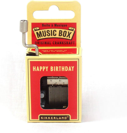 Kikkerland Happy Birthday Crank Music Box