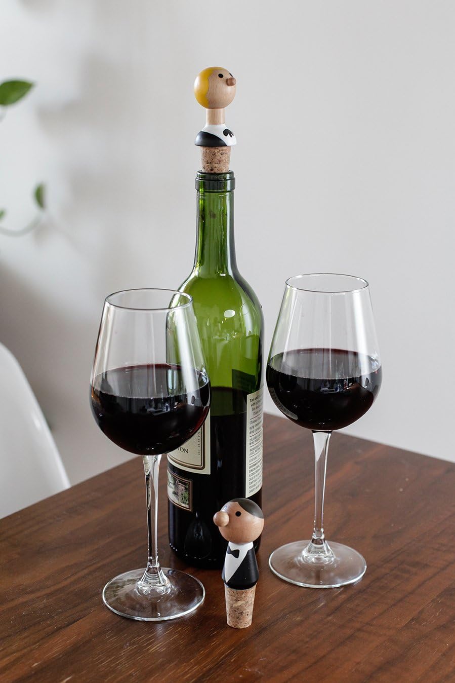KIKKERLAND BA60 Wine Stopper, Beechwood, Multicolor