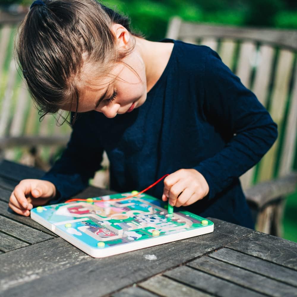 Bigjigs Toys, Farmyard Maze Puzzle, Wooden Toys, Jigsaw Puzzle, Wooden Puzzle, Farm Toys, Jigsaw For 3 4 5 Year Olds, Toddler Puzzles, Childrens Puzzles