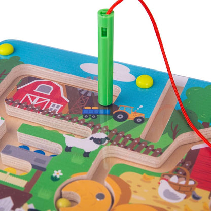 Bigjigs Toys, Farmyard Maze Puzzle, Wooden Toys, Jigsaw Puzzle, Wooden Puzzle, Farm Toys, Jigsaw For 3 4 5 Year Olds, Toddler Puzzles, Childrens Puzzles